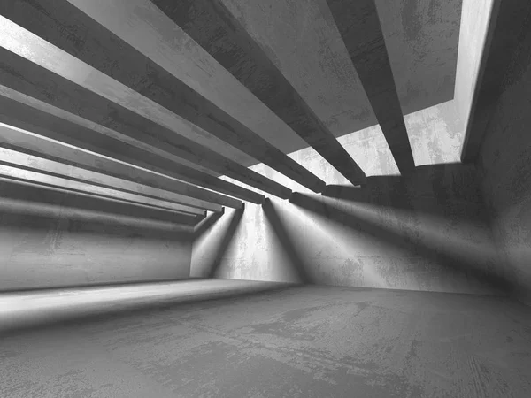 Karanlık beton boş oda 