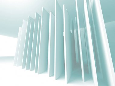 Fütüristik beyaz mimari tasarım  