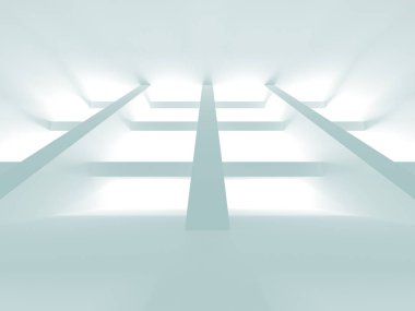 Fütüristik beyaz mimari tasarım  