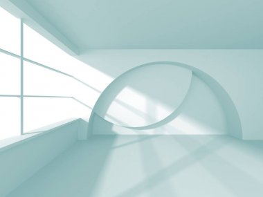 Fütüristik beyaz mimari tasarım  