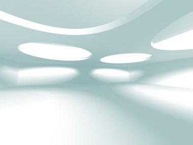 Fütüristik beyaz mimari tasarım  