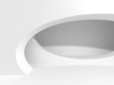 Fütüristik beyaz mimari tasarım  