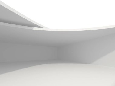 Fütüristik beyaz mimari tasarım  