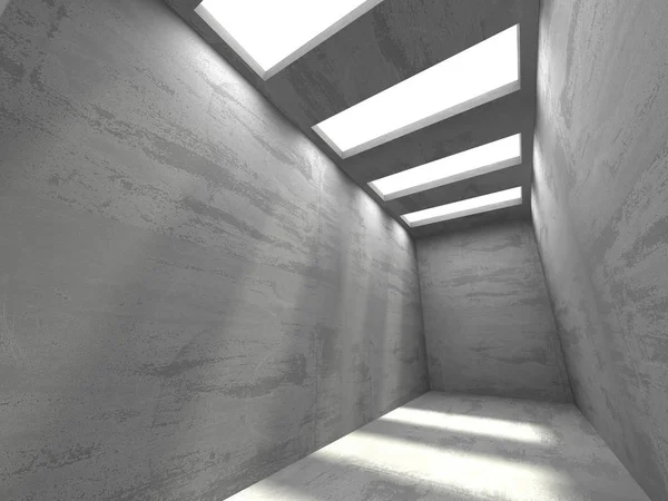 Ciemny pokój pusty betonu — Zdjęcie stockowe