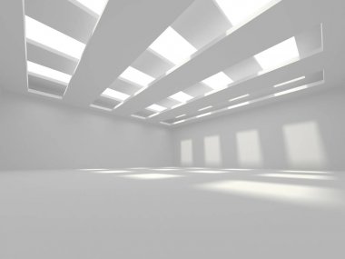 Fütüristik beyaz mimari tasarım 