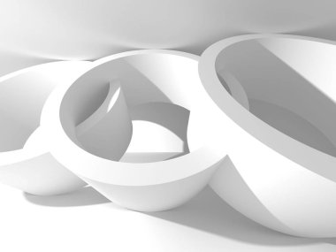 Fütüristik beyaz mimarisi