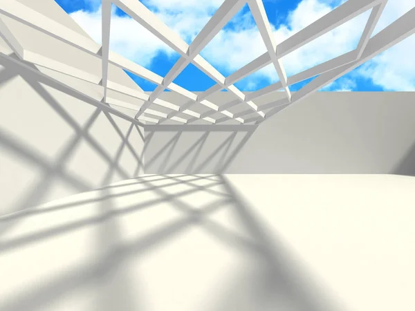 Lege witte kamer interieur — Stockfoto
