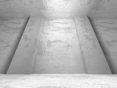 Karanlık beton boş oda