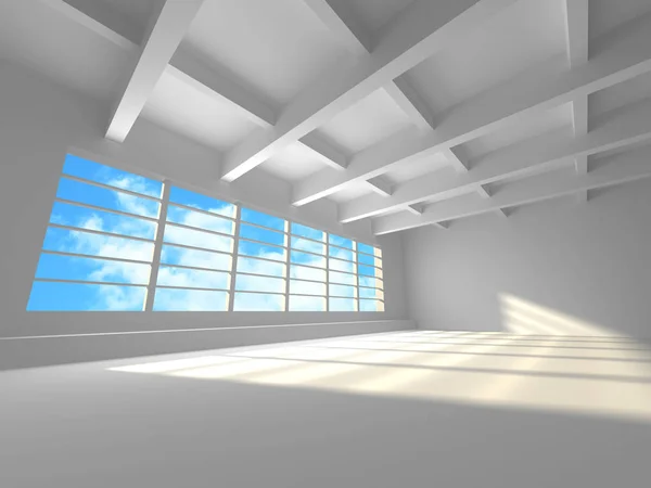Lege witte kamer interieur — Stockfoto