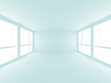 Fütüristik beyaz mimari arka plan