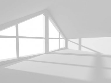 Fütüristik beyaz mimari arka plan