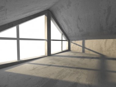 Karanlık Bodrum boş odası iç