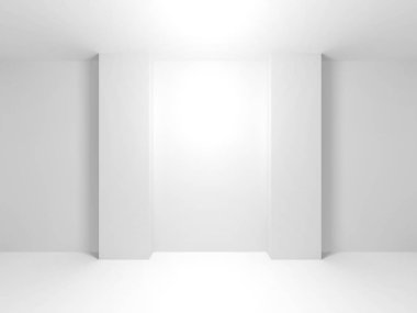 Fütüristik beyaz mimari arka plan