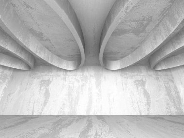 Karanlık beton boş oda