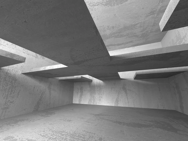 Dark concrete empty room — Stock Photo, Image