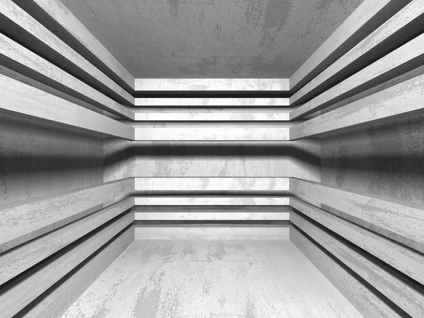 Geometrik beton mimari arka plan. 3D render illüstrasyon