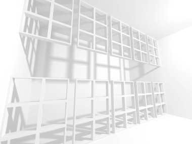 Soyut mimari modern tasarım arka planı. 3d resimleme