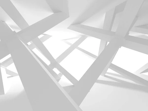 Abstract Modern White Architecture Background Render Illustration — Stock Photo, Image