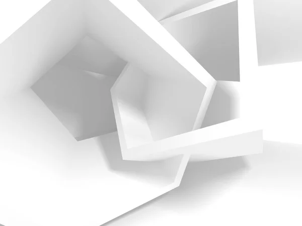 Abstract Modern White Architecture Inglês Ilustração Renderização — Fotografia de Stock