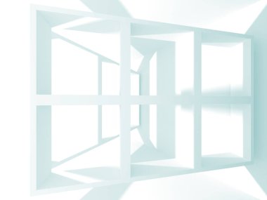 Soyut mimari modern tasarım arka planı. 3d resimleme