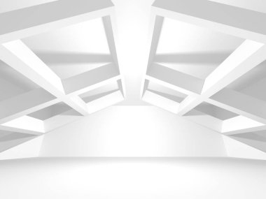 Soyut mimari modern tasarım arka planı. 3d resimleme