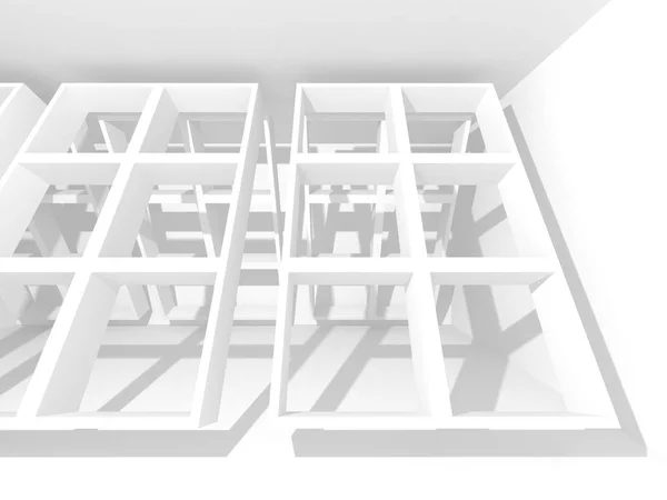 Abstracto Moderno Fondo Arquitectura Blanca Ilustración Renderizado — Foto de Stock