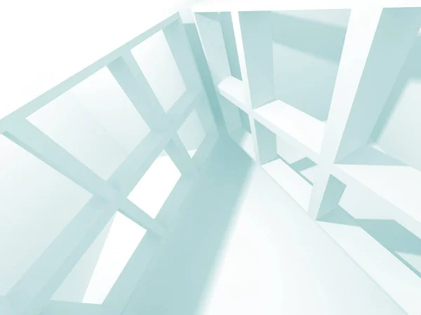 Abstracto Moderno Fondo Arquitectura Blanca Ilustración Renderizado — Foto de Stock