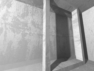 Karanlık Bodrum boş odası iç