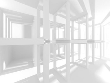 Soyut mimari modern tasarım arka planı. 3d resimleme