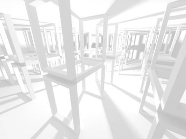 Soyut mimari modern tasarım arka planı. 3d resimleme