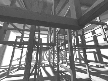 Karanlık Bodrum boş odası iç