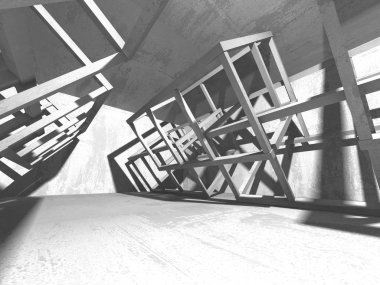 Karanlık Bodrum boş odası iç