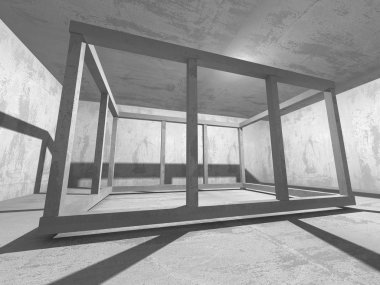 Karanlık Bodrum boş odası iç