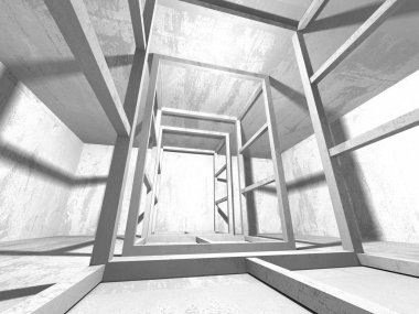 Karanlık Bodrum boş odası iç.