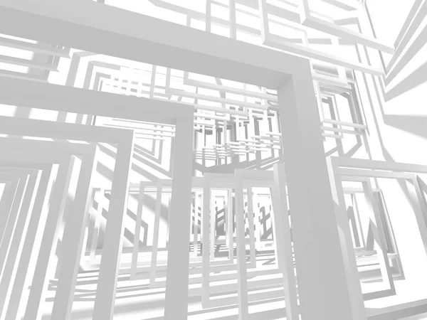 Weiße Architektur Bau Modernen Innenraum Hintergrund Darstellung — Stockfoto
