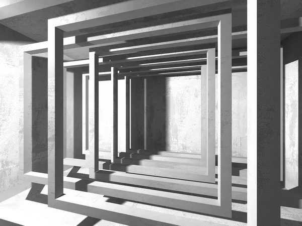 Dunkler Keller Leeres Rauminnere Betonwände Architektur Hintergrund Darstellung — Stockfoto
