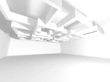 Soyut mimari modern tasarım arka planı. 3d resimleme