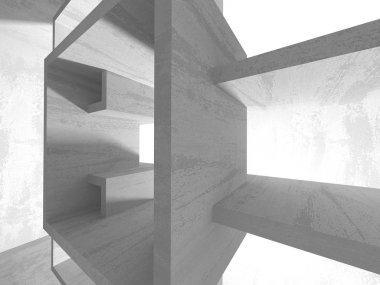 Karanlık Bodrum boş odası iç. Beton duvarlar