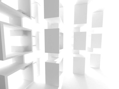 Soyut mimari modern tasarım arka planı. 3d resimleme