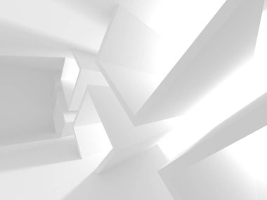 Soyut mimari modern tasarım arka planı. 3d resimleme