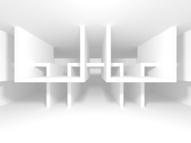 Soyut mimari modern tasarım arka planı. 3d resimleme