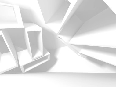 Soyut mimari modern tasarım arka planı. 3d resimleme