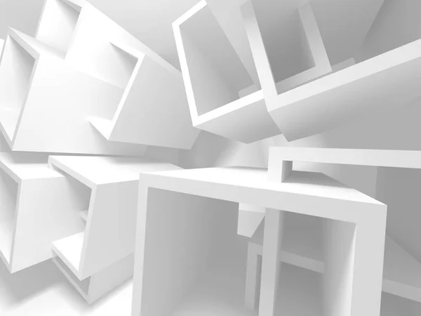 Futuristische Weiße Architektur Design Hintergrund Darstellung — Stockfoto