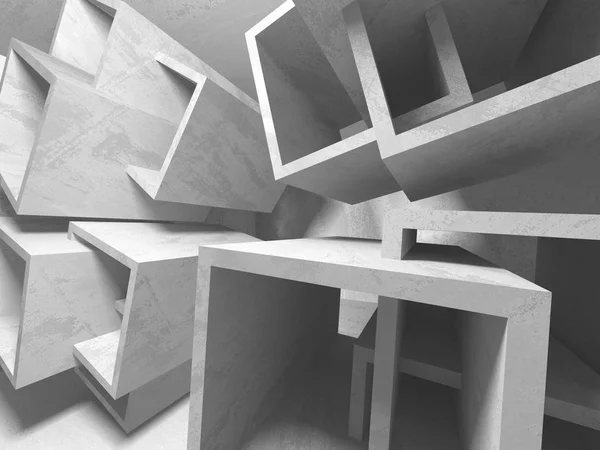 Fondo Abstracto Arquitectura Geométrica Hormigón Ilustración Renderizado — Foto de Stock