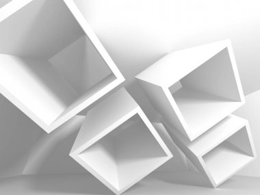 Soyut mimari modern tasarım arka planı. 3d resimleme