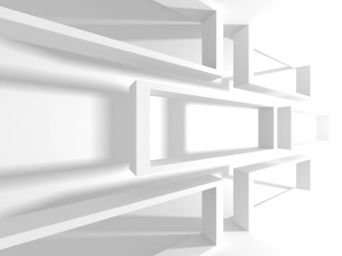 Soyut mimari modern tasarım arka planı. 3d resimleme