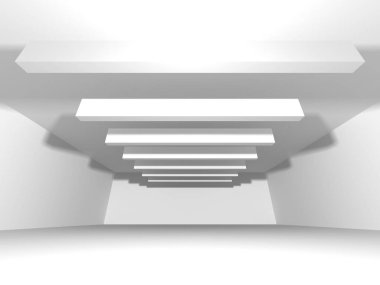 Soyut mimari modern tasarım arka planı. 3d resimleme