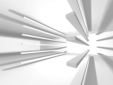 Soyut mimari modern tasarım arka planı. 3d resimleme