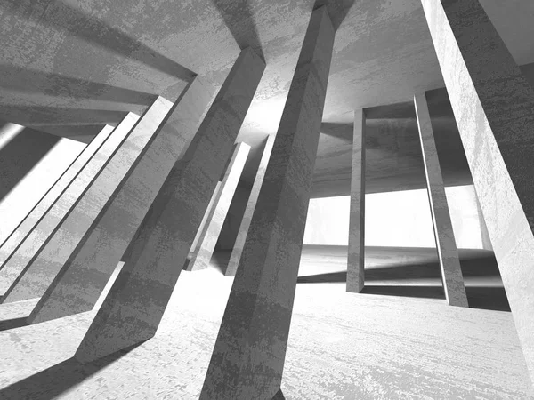 Donkere Betonnen Lege Kamer Moderne Architectuur Ontwerp Stedelijke Gestructureerde Achtergrond — Stockfoto