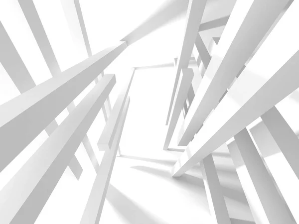 Abstrakcja Geometryczna Architektura Biały Tło — Zdjęcie stockowe